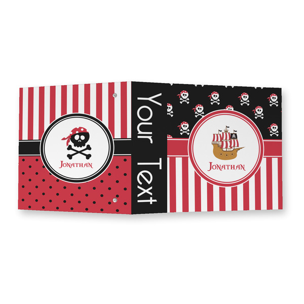 Pirate & Stripes 3 Ring Binders - Full Wrap - 2" - OPEN OUTSIDE
