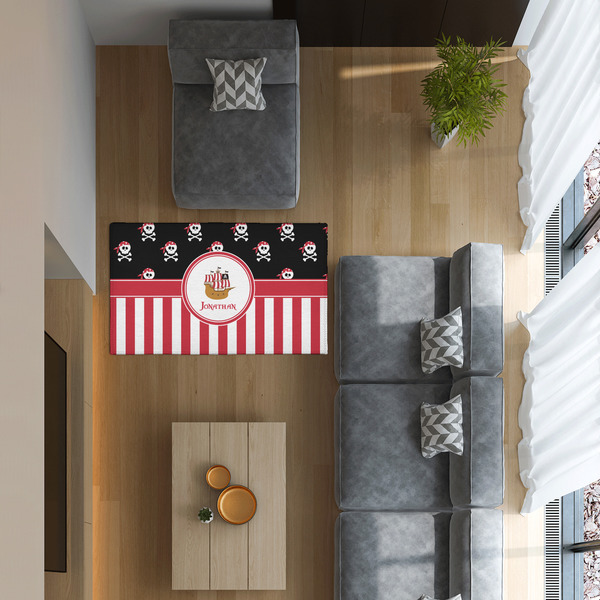 Pirate & Stripes 3'x5' Indoor Area Rugs - IN CONTEXT