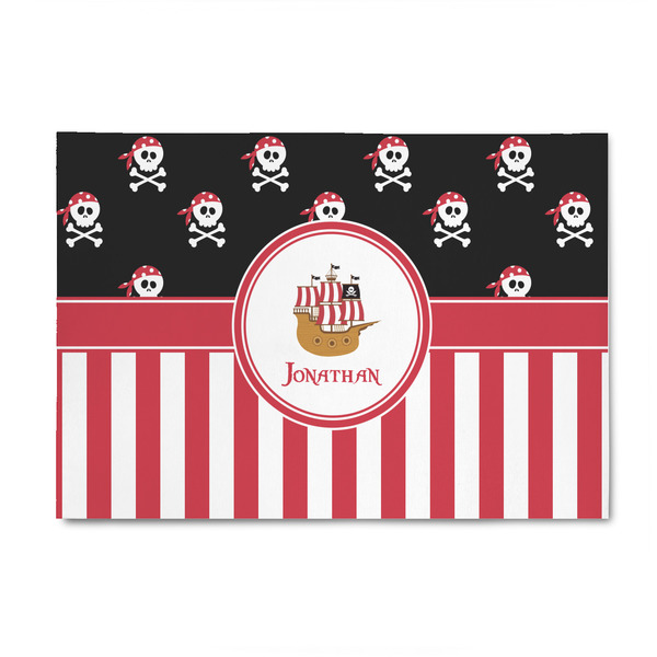 Custom Pirate & Stripes 4' x 6' Indoor Area Rug (Personalized)