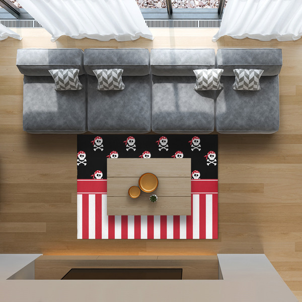 Pirate & Stripes 5'x7' Indoor Area Rugs - IN CONTEXT