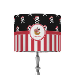 Pirate & Stripes 8" Drum Lamp Shade - Fabric (Personalized)