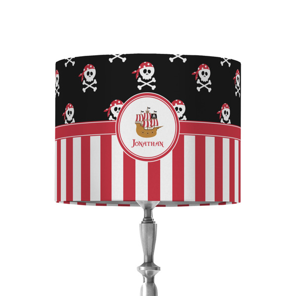 Custom Pirate & Stripes 8" Drum Lamp Shade - Fabric (Personalized)