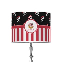 Pirate & Stripes 8" Drum Lamp Shade - Poly-film (Personalized)