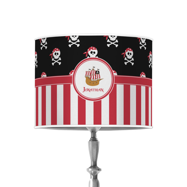 Custom Pirate & Stripes 8" Drum Lamp Shade - Poly-film (Personalized)