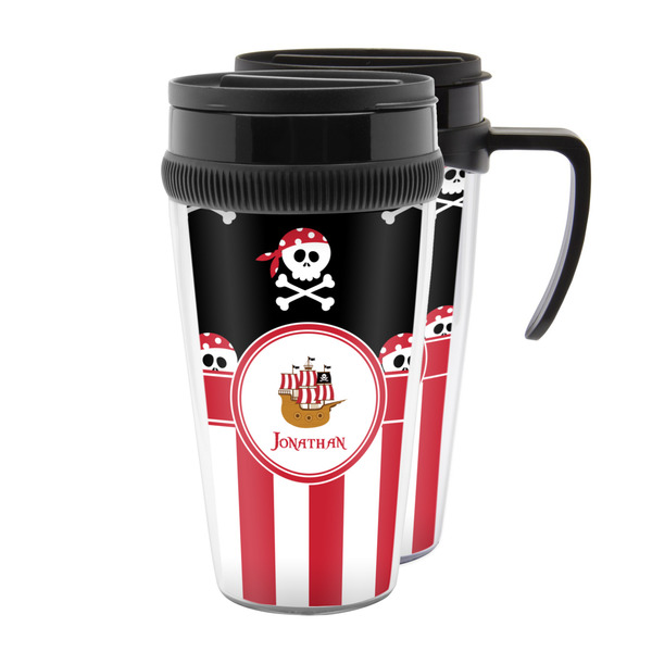 Custom Pirate & Stripes Acrylic Travel Mug (Personalized)