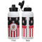 Pirate & Stripes Aluminum Water Bottle - White APPROVAL
