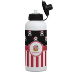 Pirate & Stripes Water Bottles - Aluminum - 20 oz - White (Personalized)