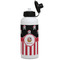 Pirate & Stripes Aluminum Water Bottle - White Front
