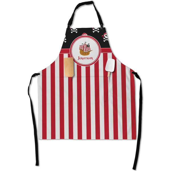 Custom Pirate & Stripes Apron With Pockets w/ Name or Text