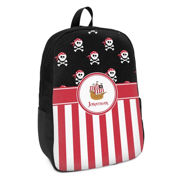 Custom Pirate & Stripes Kids Backpack (Personalized)