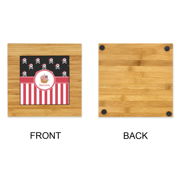 Pirate & Stripes Bamboo Trivet with 6" Tile - APPROVAL