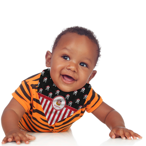 Pirate & Stripes Bandana Bib - (Lifestyle 1 boy)
