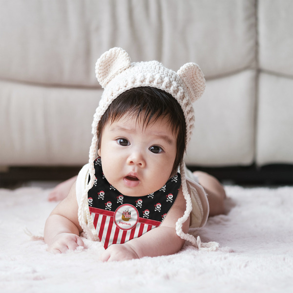 Pirate & Stripes Bandana Bib - (Lifestyle 2 girl)