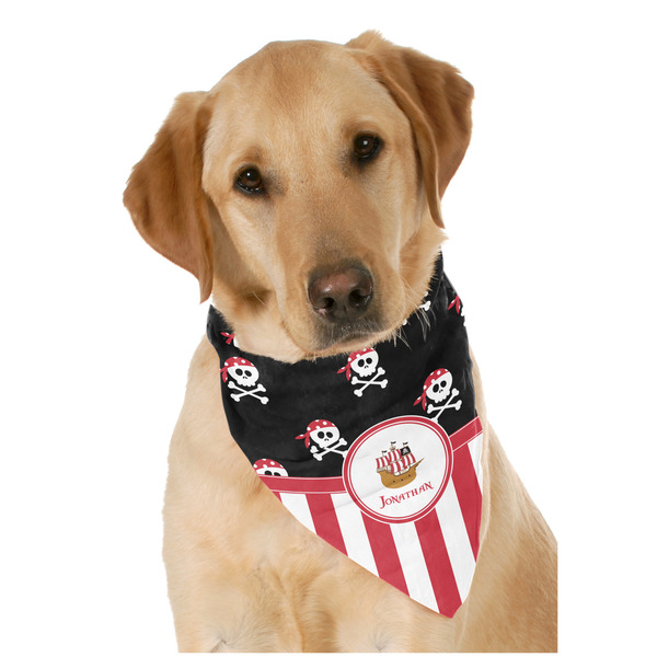 Custom Pirate & Stripes Dog Bandana Scarf w/ Name or Text