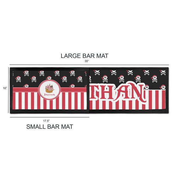 Pirate & Stripes Bar Mats - Sizing Chart
