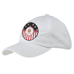 Pirate & Stripes Baseball Cap - White (Personalized)