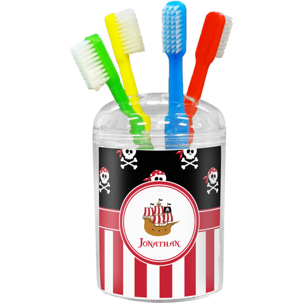 Custom Pirate & Stripes Toothbrush Holder (Personalized)