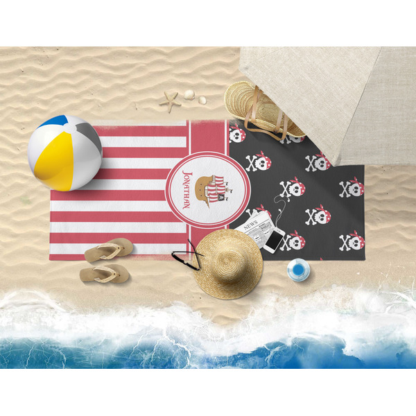 Pirate & Stripes Beach Towel Lifestyle