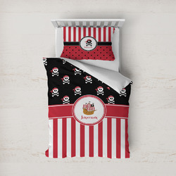 Pirate & Stripes Duvet Cover Set - Twin (Personalized)