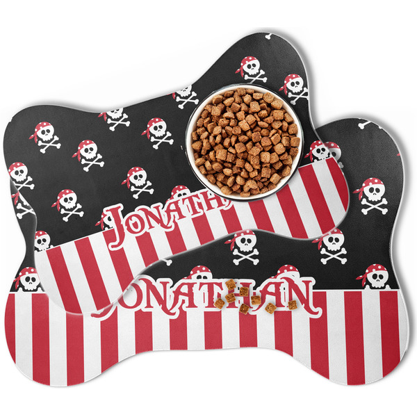 Pirate & Stripes Bone Shaped Dog Mats - MAIN