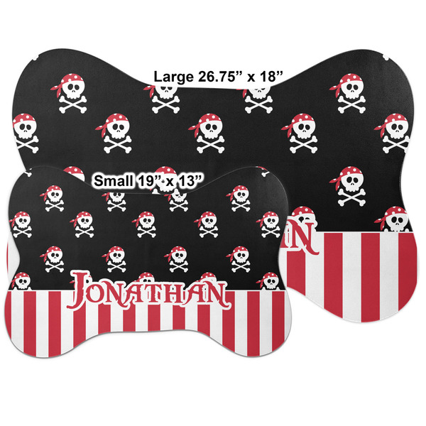 Pirate & Stripes Bone Shaped Mat Comparison