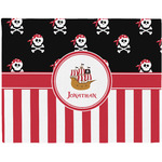 Pirate & Stripes Woven Fabric Placemat - Twill w/ Name or Text