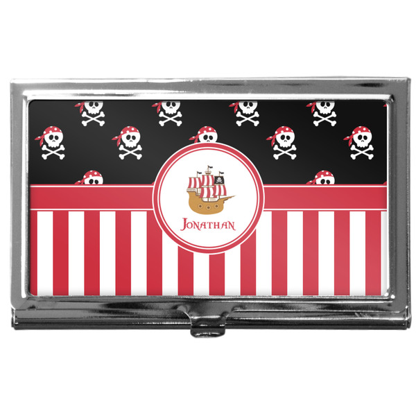 Custom Pirate & Stripes Business Card Case
