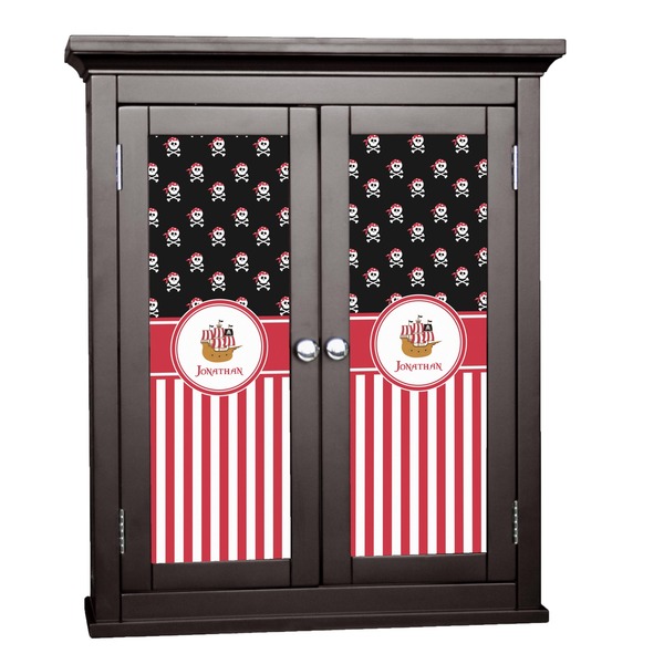 Custom Pirate & Stripes Cabinet Decal - Custom Size (Personalized)