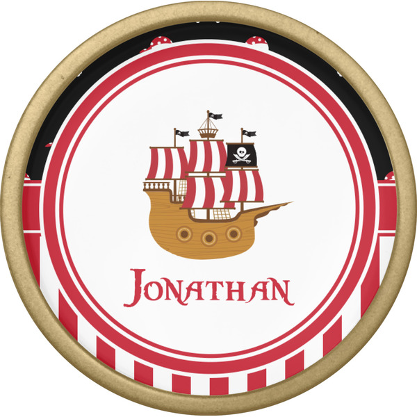 Pirate & Stripes Cabinet Knob - Gold - Front