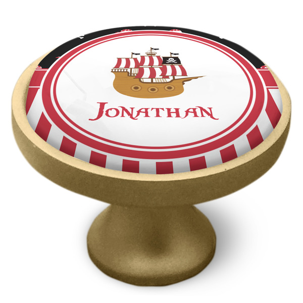Pirate & Stripes Cabinet Knob - Gold - Side