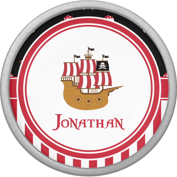 Pirate & Stripes Cabinet Knob - Nickel - Front