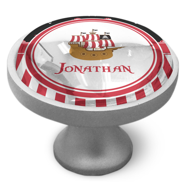 Pirate & Stripes Cabinet Knob - Nickel - Side