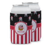 Pirate & Stripes Can Cooler (12 oz) w/ Name or Text