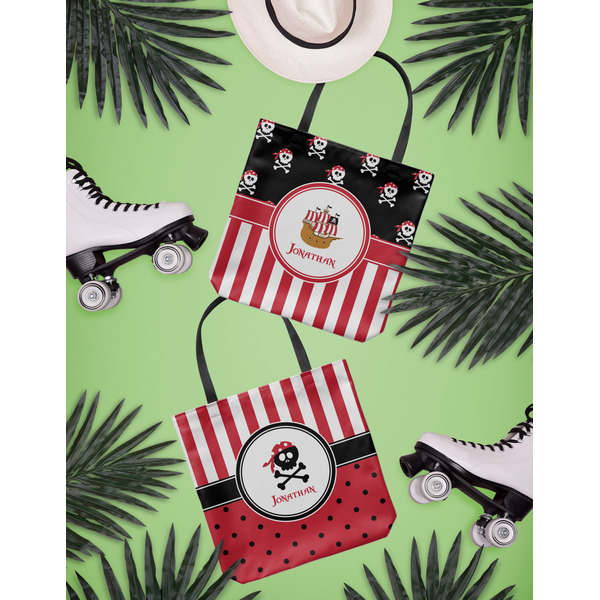Pirate & Stripes Canvas Tote Lifestyle Front and Back