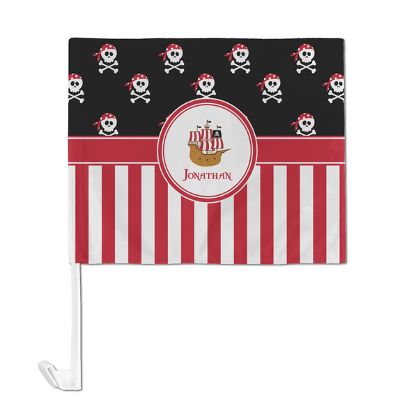 Pirate & Stripes Car Flag - Large - FRONT