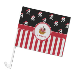 Pirate & Stripes Car Flag - Large (Personalized)