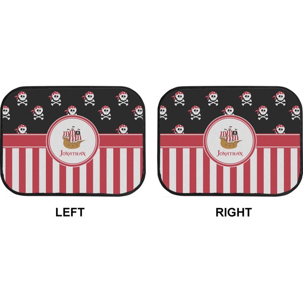 Pirate & Stripes Car Floor Mats (Back Seat) (Approval)