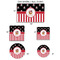 Pirate & Stripes Car Magnets - SIZE CHART