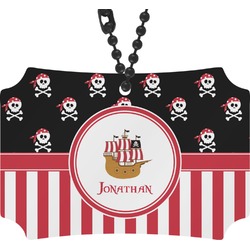Pirate & Stripes Rear View Mirror Ornament (Personalized)