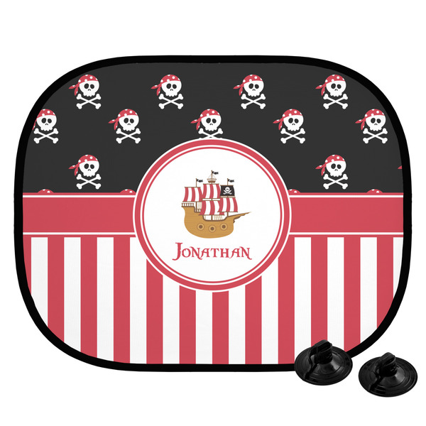 Custom Pirate & Stripes Car Side Window Sun Shade (Personalized)