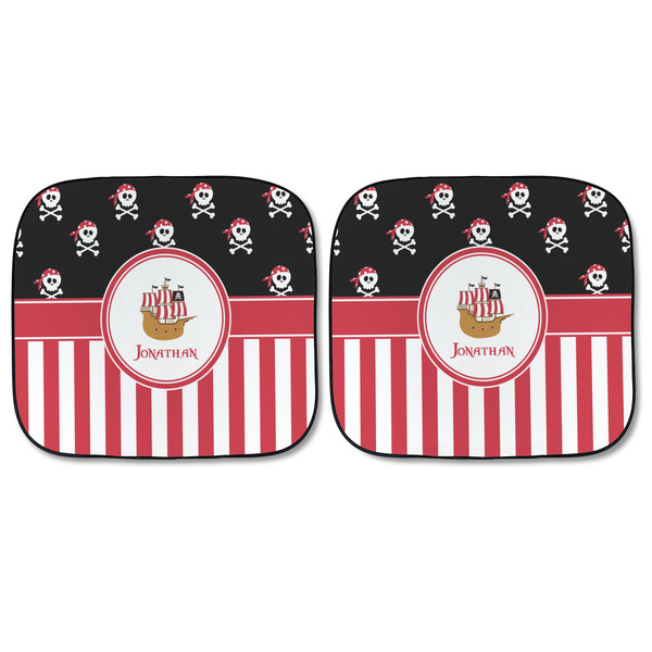 Pirate & Stripes Car Sun Shades - FRONT