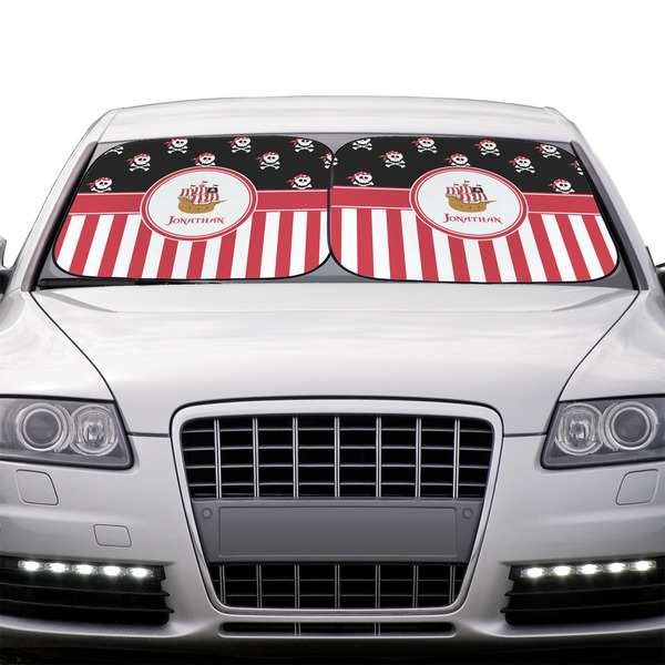 Pirate & Stripes Car Sun Shades - IN CONTEXT