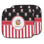 Pirate & Stripes Car Sun Shade - Two Piece (Personalized)