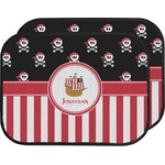 Pirate & Stripes Car Floor Mats (Back Seat) (Personalized)
