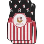 Pirate & Stripes Car Floor Mats (Front Seat) (Personalized)