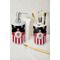 Pirate & Stripes Ceramic Bathroom Accessories - LIFESTYLE (toothbrush holder & soap dispenser)