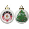 Pirate & Stripes Ceramic Christmas Ornament - X-Mas Tree (APPROVAL)
