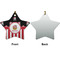 Pirate & Stripes Ceramic Flat Ornament - Star Front & Back (APPROVAL)