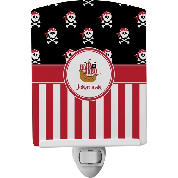 Custom Pirate & Stripes Ceramic Night Light (Personalized)