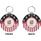 Pirate & Stripes Circle Keychain (Front + Back)